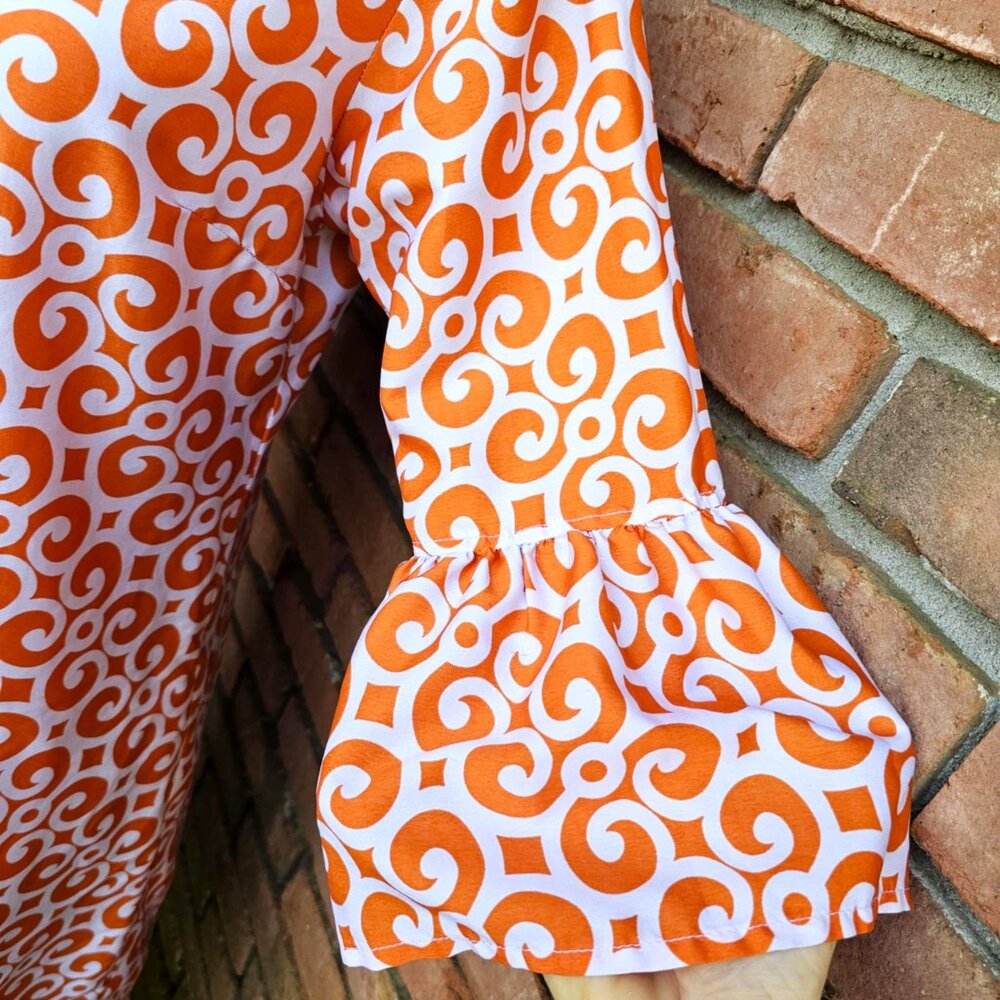 Buckhead Betties Prep Rally Orange & White Parker Dress Size Medium. - Picture 6 of 11